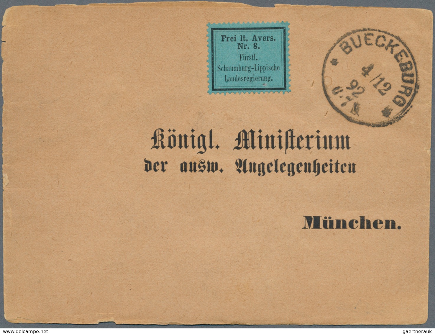 Deutsches Reich - Besonderheiten: 1870-1919 Ca.: 41 Portofreie Belege, Davon 14 Mit Aufklebern Bzw. - Andere & Zonder Classificatie