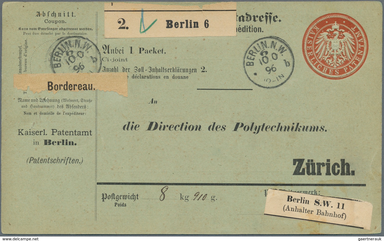 Deutsches Reich - Besonderheiten: 1870-1919 Ca.: 41 Portofreie Belege, Davon 14 Mit Aufklebern Bzw. - Andere & Zonder Classificatie
