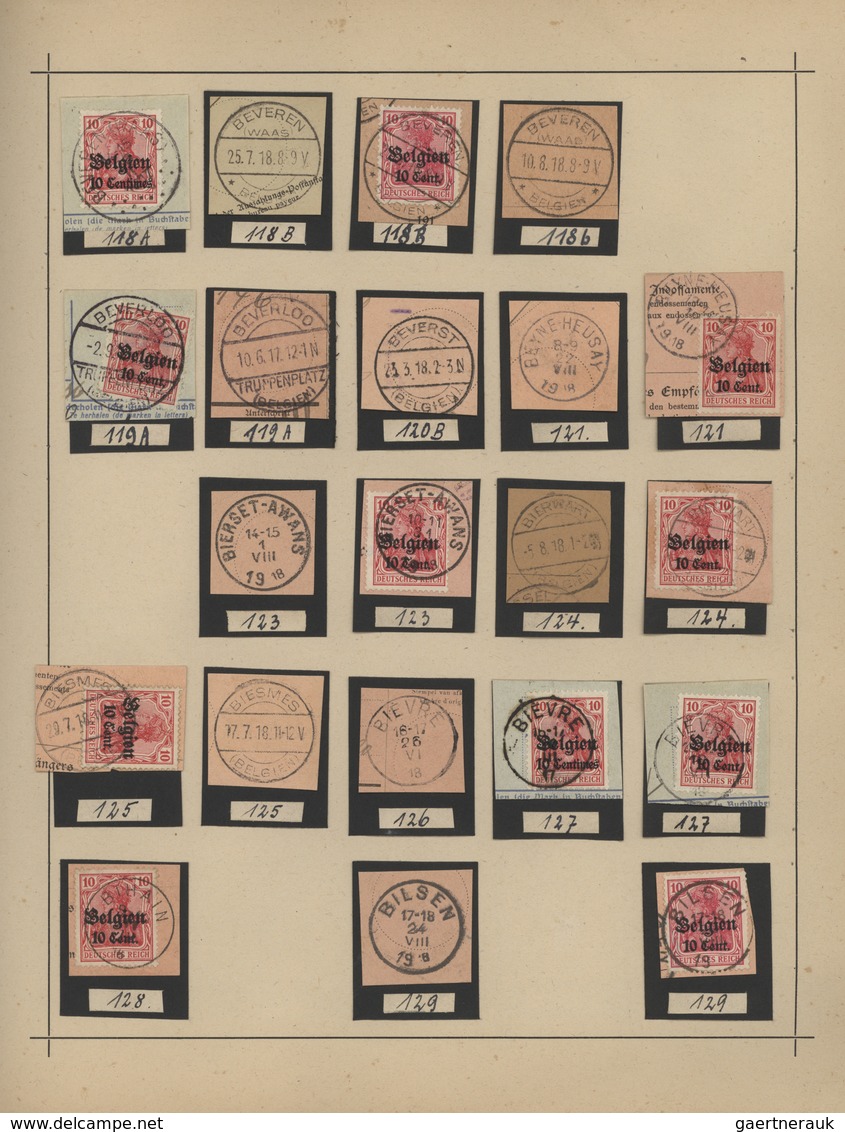 Deutsche Besetzung I. WK: Landespost In Belgien: 1916/1918, DIE POSTSTEMPEL IM BESETZTEN BELGIEN, Al - Occupation 1914-18