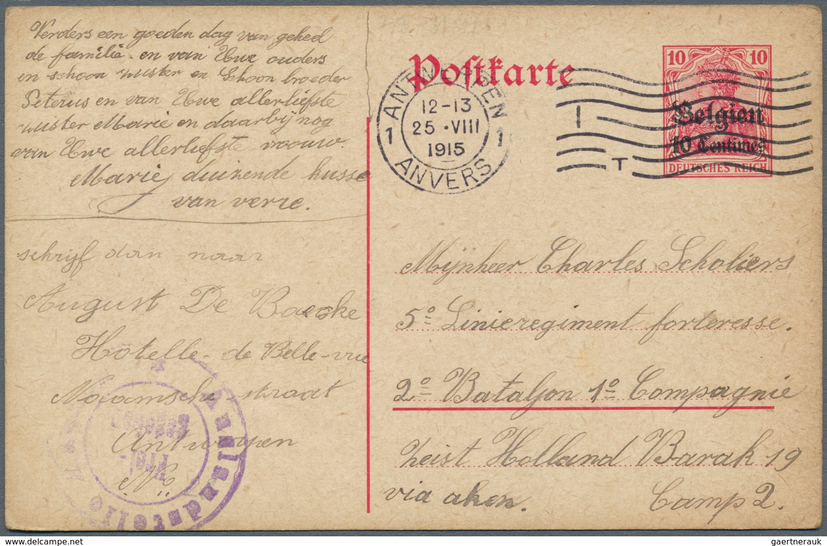 Feldpost 1. Weltkrieg: 1914/1918, vielfältiger Posten von ca. 120 Feldpostbriefen/-karten mit vielen