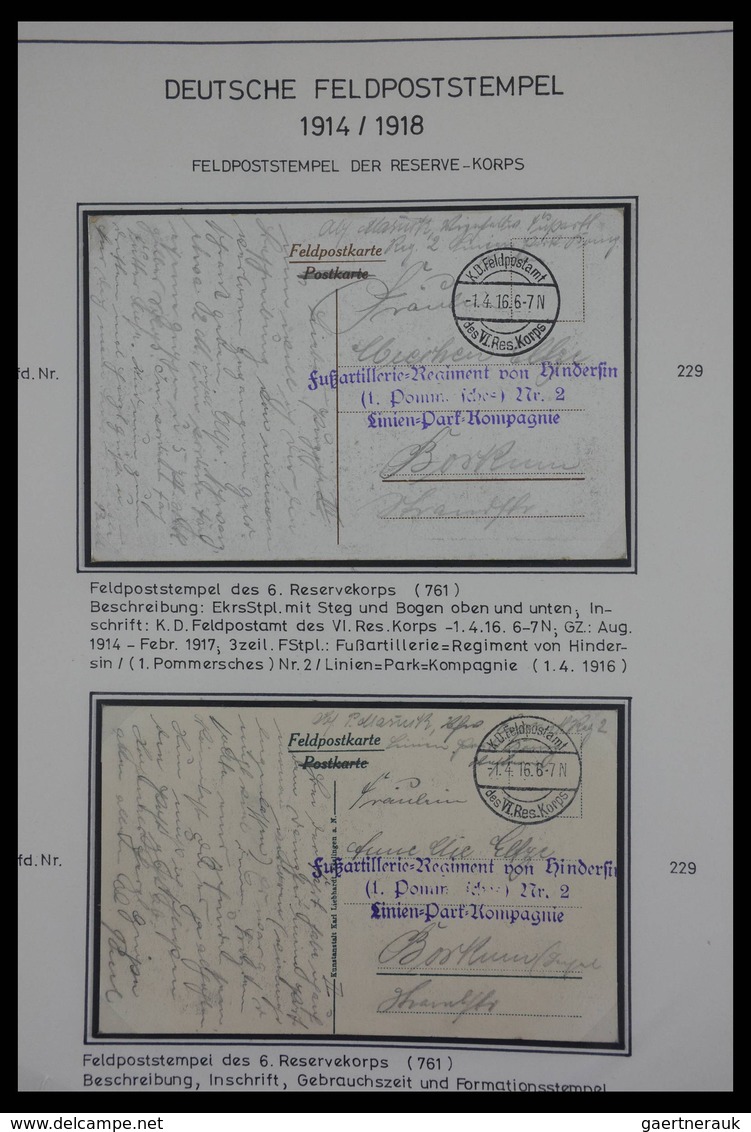 Feldpost 1. Weltkrieg: Fantastic collection in albums, all written up with fieldpost station, many d