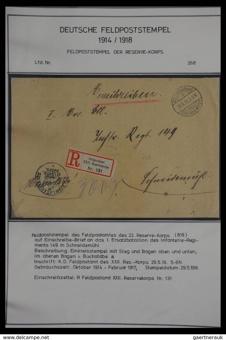 Feldpost 1. Weltkrieg: Fantastic collection in albums, all written up with fieldpost station, many d