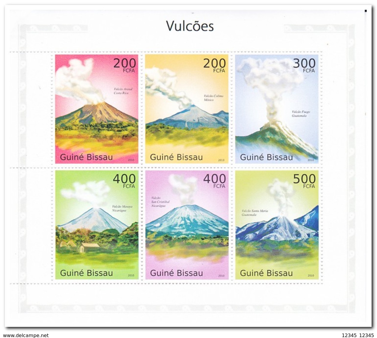 Guinea Bissau 2010, Postfris MNH, Volcanoes - Guinea-Bissau