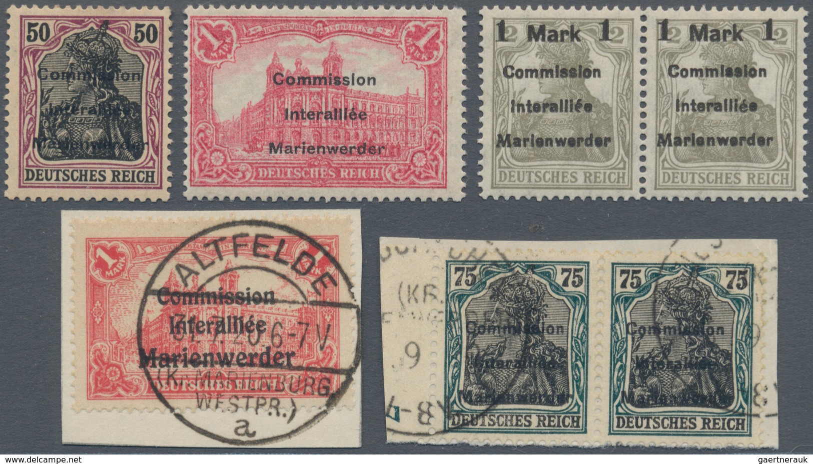 Deutsche Abstimmungsgebiete: Marienwerder: 1920, Reichhaltiger Sammlungsbestand Mit Ca.250 Marken, D - Autres & Non Classés