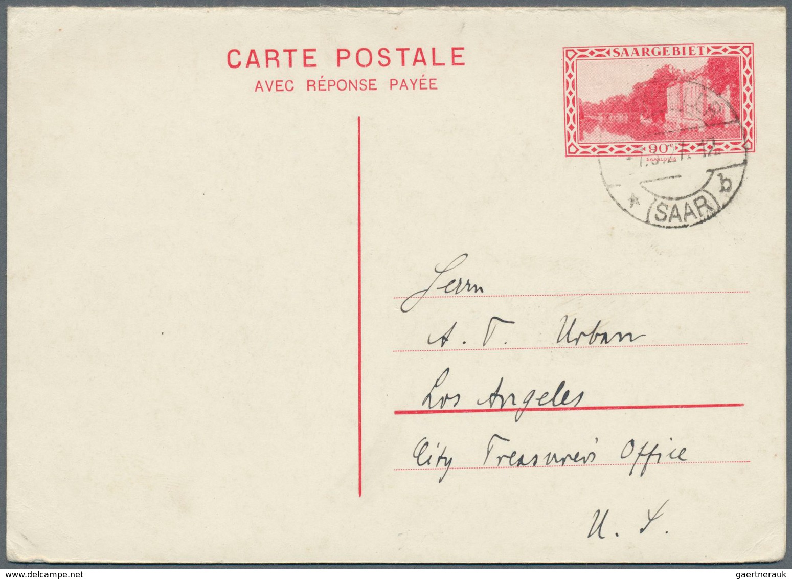 Deutsche Abstimmungsgebiete: Saargebiet - Ganzsachen: 1920/1933, Interessante Slg. Mit 24 Gebrauchte - Postal Stationery