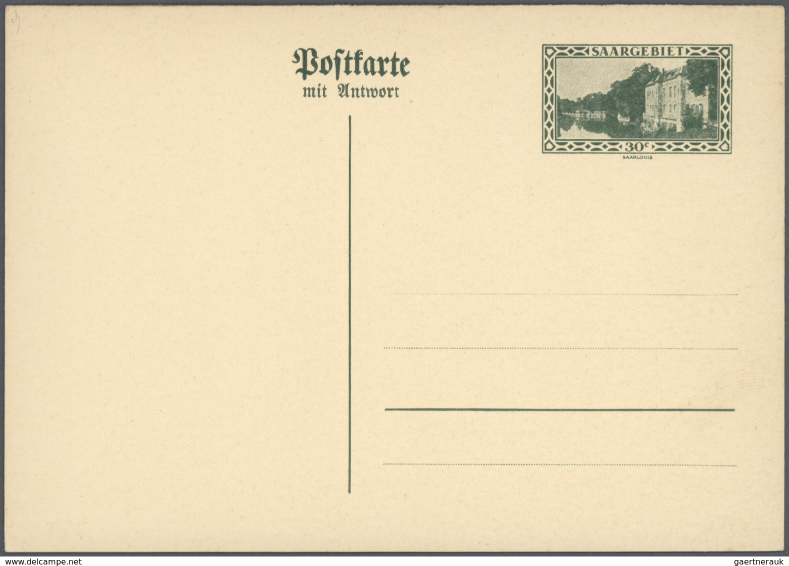 Deutsche Abstimmungsgebiete: Saargebiet - Ganzsachen: 1920/1935. Sammlung Von 22 Postkarten (inkl. 3 - Entiers Postaux