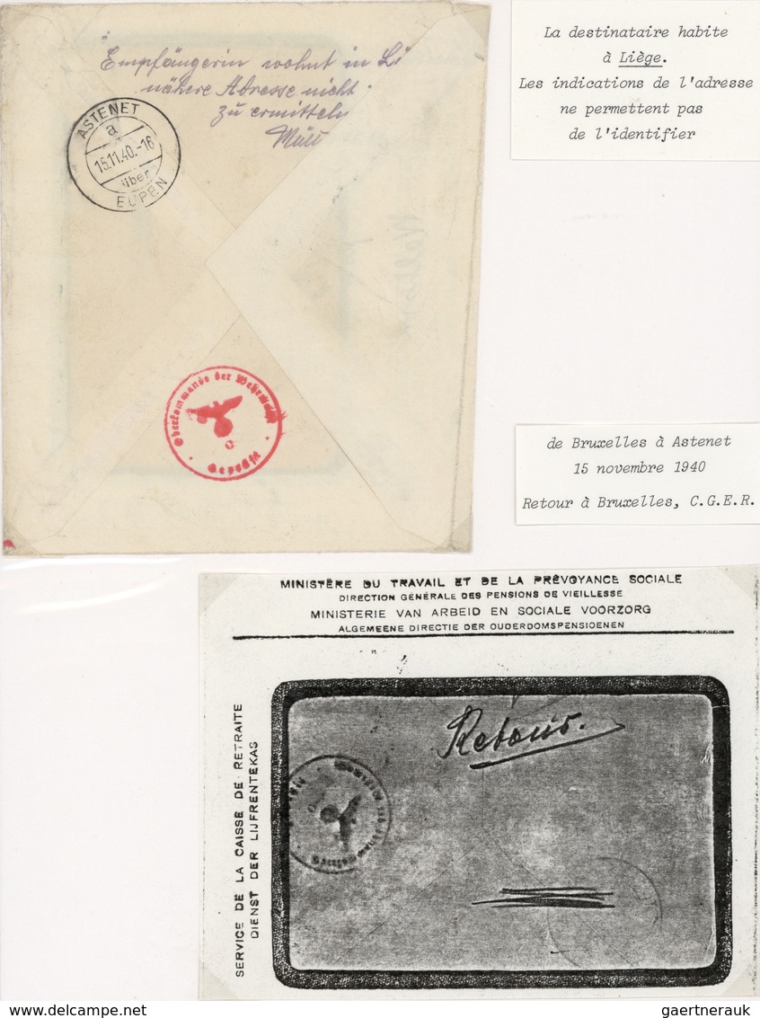 Belgische Besetzung - Eupen Und Malmedy: 1940/1941, Sammlung Von 24 Ausstellungsartig Präsentierten - OC38/54 Belgische Besetzung In Deutschland