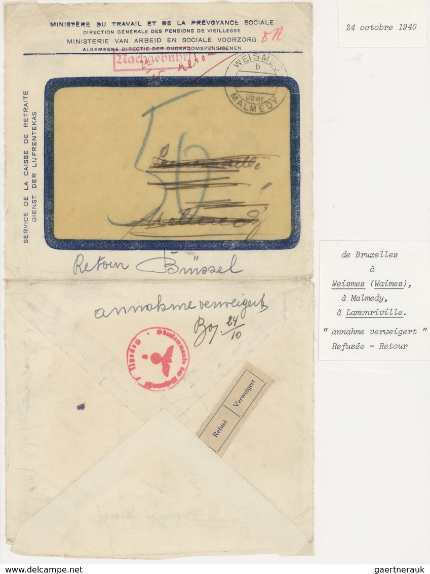 Belgische Besetzung - Eupen Und Malmedy: 1940/1941, Sammlung Von 32 Ausstellungsartig Präsentierten - OC38/54 Belgian Occupation In Germany