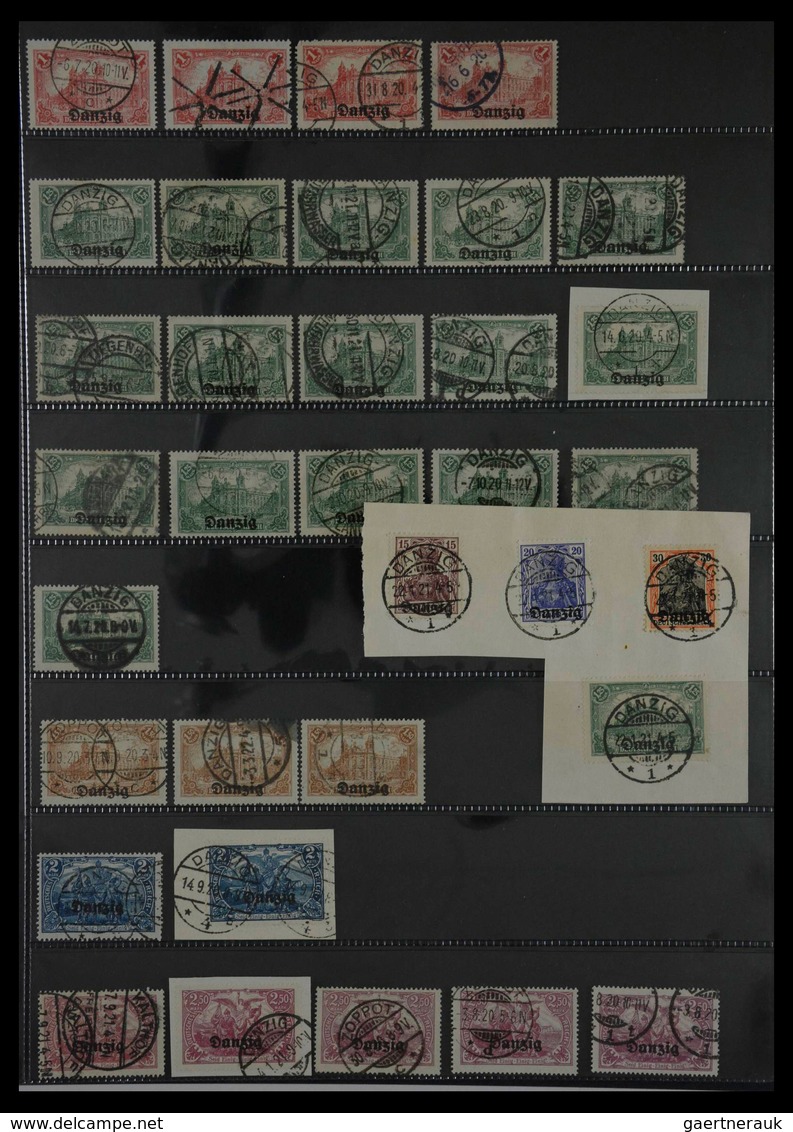 Danzig: 1920/23:Beautiful lot used stamps of Danzig 1920-1923 in stockbook. Almost all the stamps ar