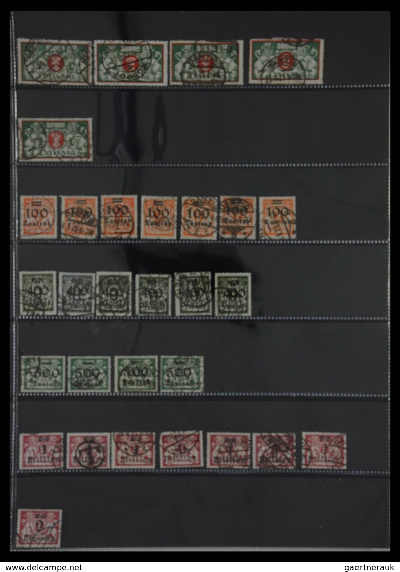 Danzig: 1920/23:Beautiful lot used stamps of Danzig 1920-1923 in stockbook. Almost all the stamps ar