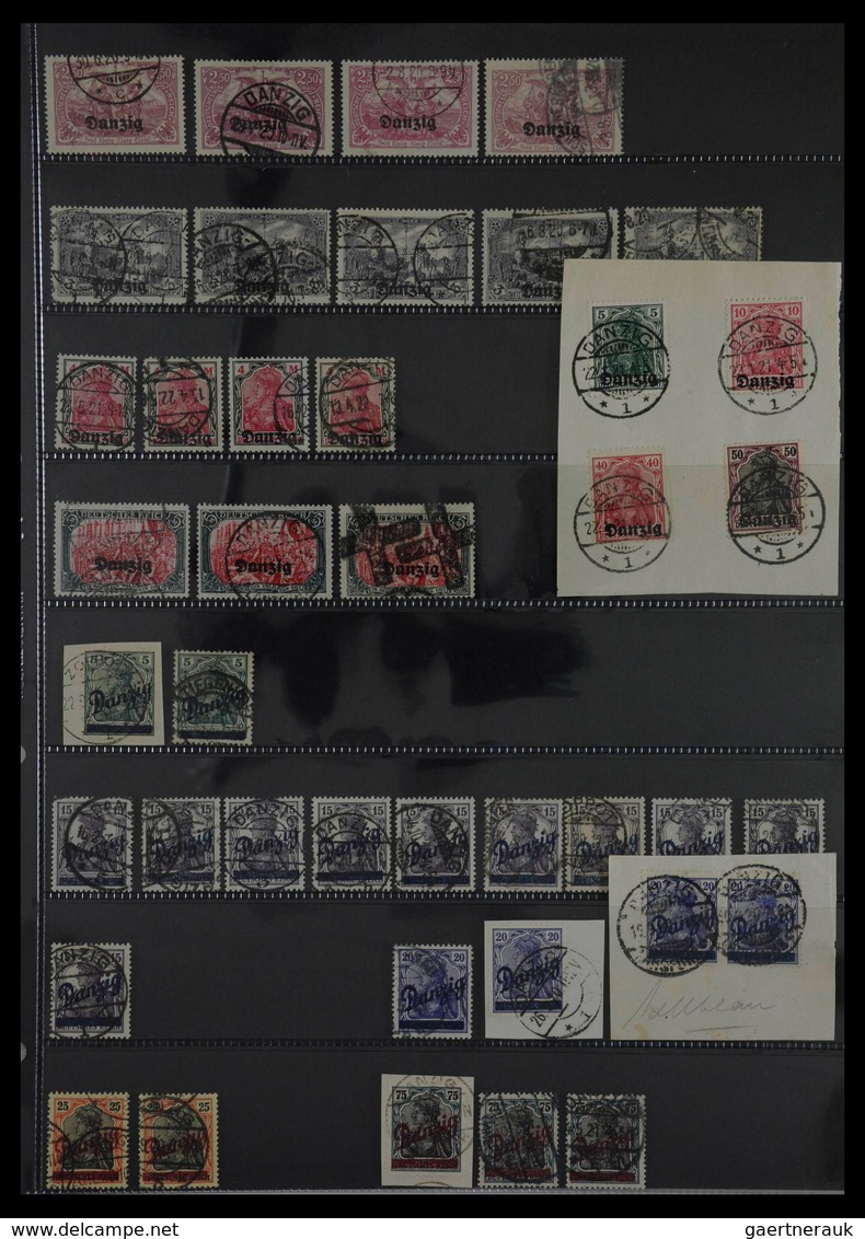 Danzig: 1920/23:Beautiful lot used stamps of Danzig 1920-1923 in stockbook. Almost all the stamps ar