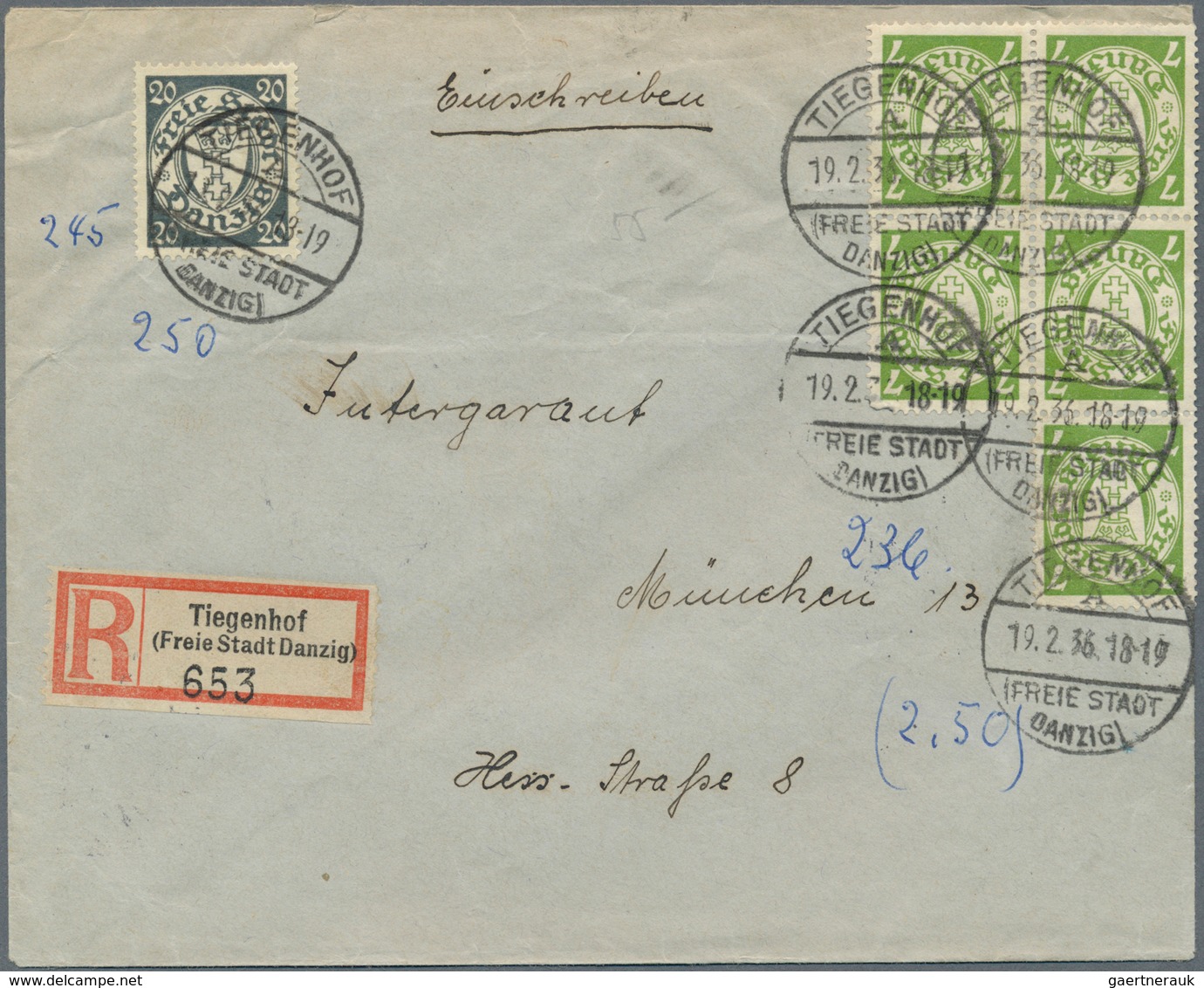 Danzig: 1920-1940, Partie Mit Rund 85 Briefen, Briefstücken Und Ganzsachen, Dabei Auch Einschreiben, - Other & Unclassified