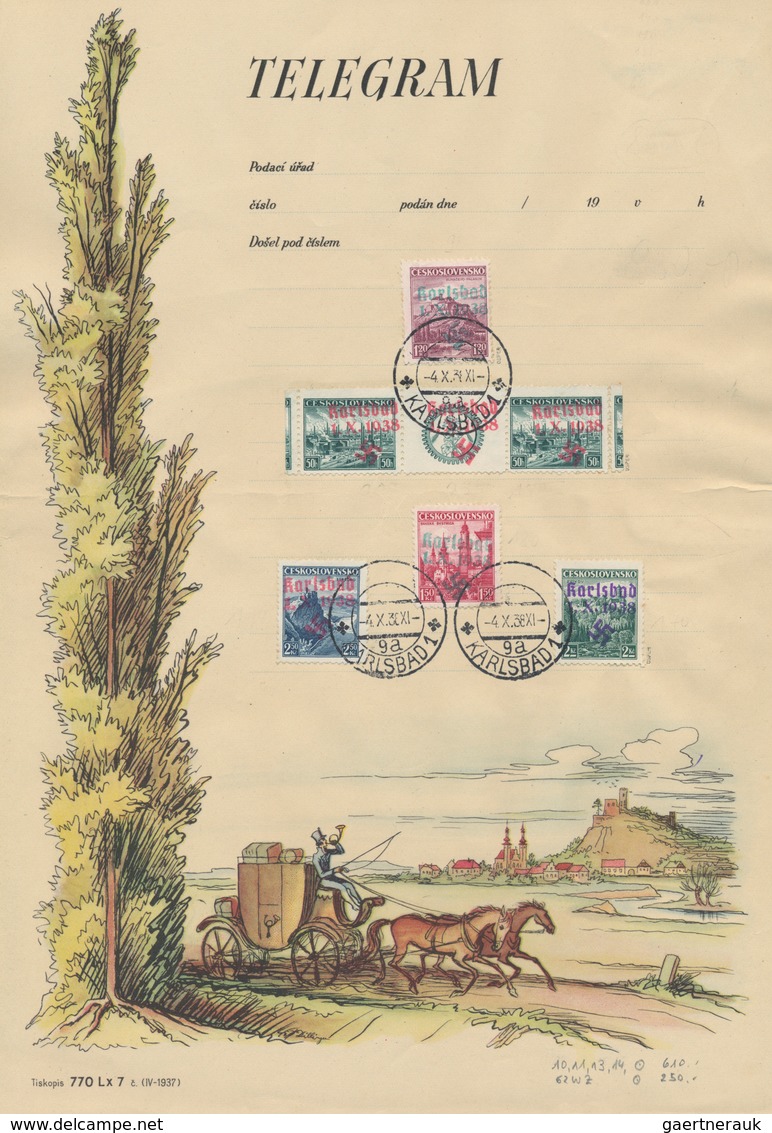 Sudetenland - Karlsbad: 1938, Eine Präsentation Von Insgesamt 42 Marken, Beginnend Mit Nummer 1 Auf - Région Des Sudètes
