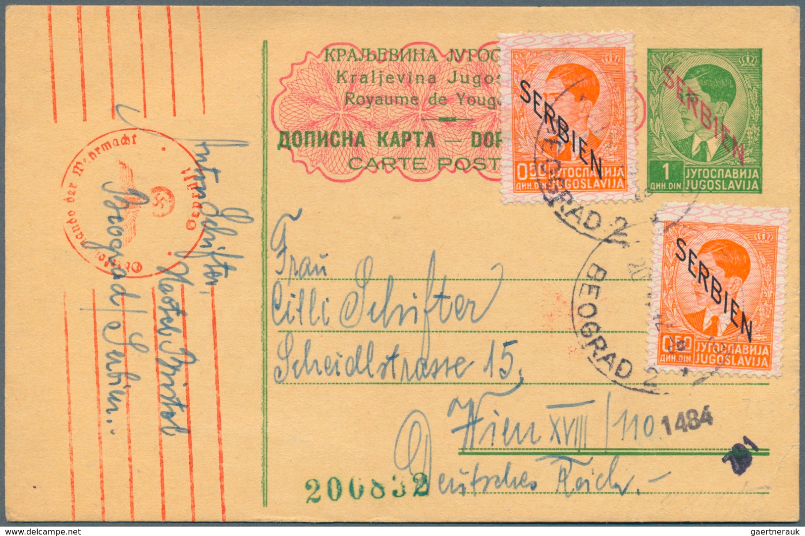 Deutsche Besetzung II. WK: 1938/1945. GANZSACHEN. Spannende Sammlung von 58 Postkarten aus versch. G