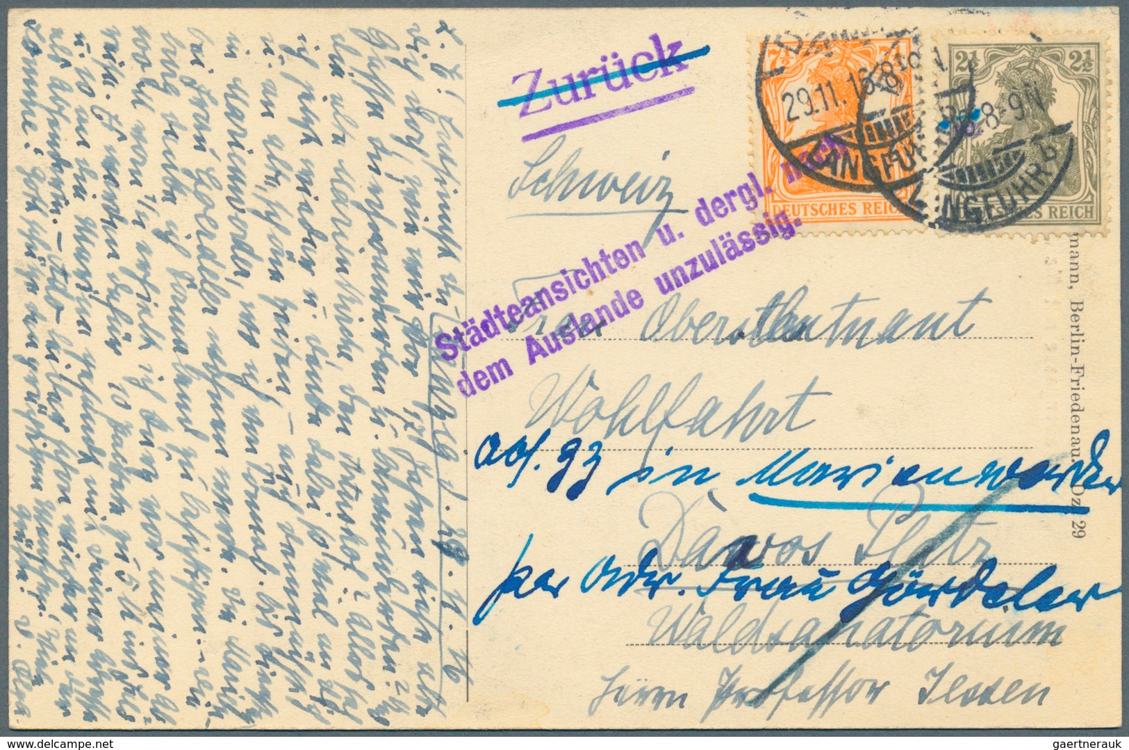 Zensurpost: 1914 - 1923 (ca.), Kleines Lot Von 26 Zensurpostbelegen 1. Weltkrieg Bis Inflation, Dabe - Other & Unclassified