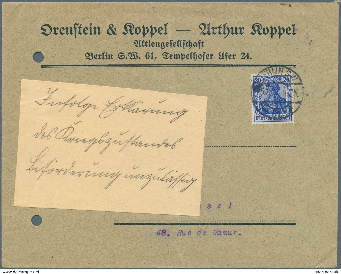 Zensurpost: 1914 - 1923 (ca.), Kleines Lot Von 26 Zensurpostbelegen 1. Weltkrieg Bis Inflation, Dabe - Other & Unclassified