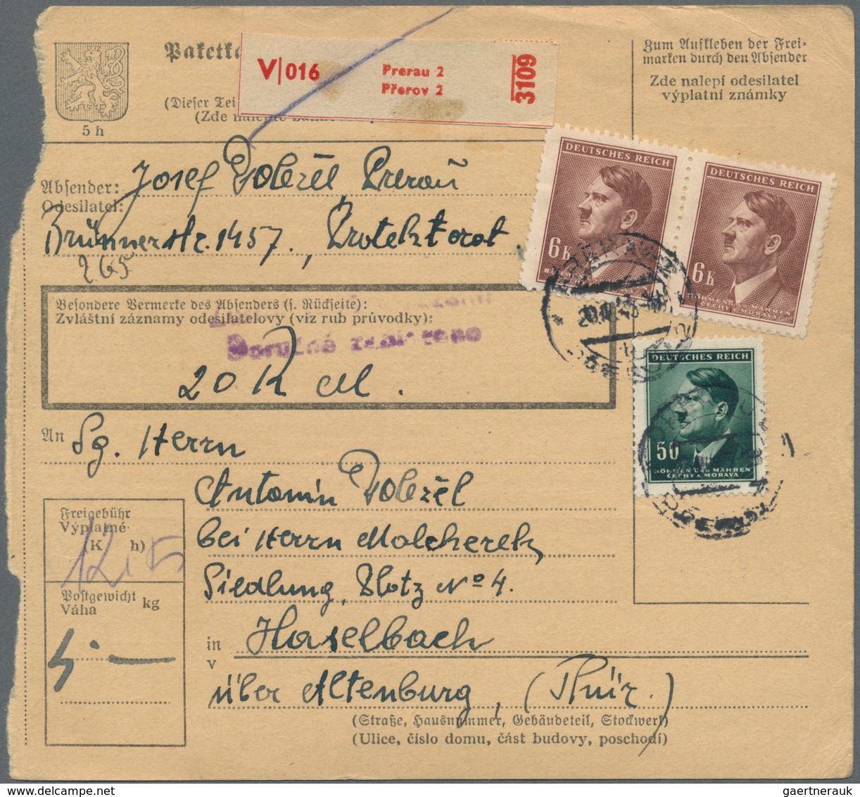 Kriegsgefangenen-Lagerpost: 1941/1943, Lot Von Sechs KZ-/Lagerpostbelegen, Dabei Auschwitz, Dachau, - Other & Unclassified