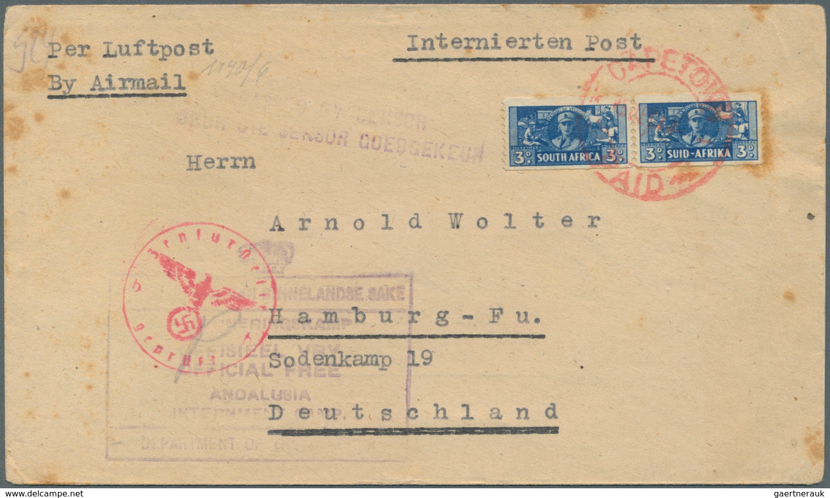 Kriegsgefangenen-Lagerpost: 1945/1951, Partie Mit Ca.25 Belegen, Dabei 4 Mit Bezahltem Luftpostzusch - Other & Unclassified
