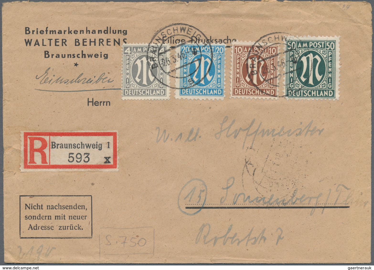 Deutschland Nach 1945: 1945/1950, (ca.), Briefeposten Mit über 130 Belegen, überwiegend Ausgaben Der - Collections