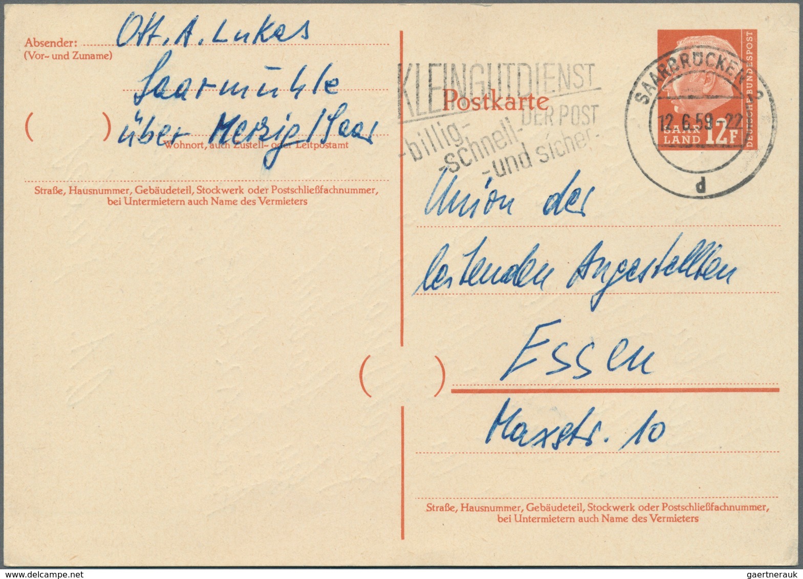 Deutschland Nach 1945: 1946/2002, Saubere Sammlung Von über 90 Gebrauchten Ganzsachen-Karten Und -Um - Collections