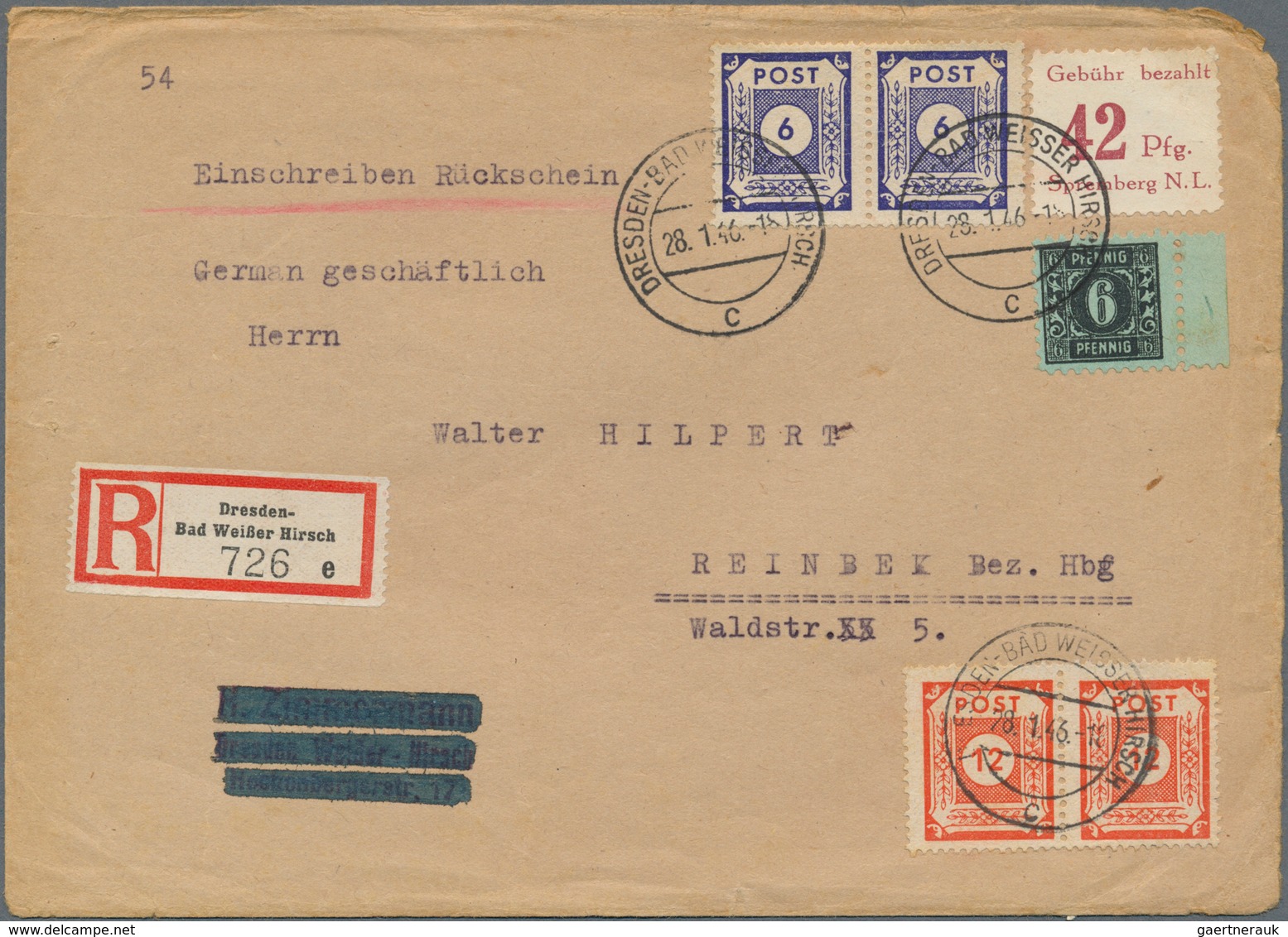 Deutsche Lokalausgaben Ab 1945: 1945-1946, Posten Mit 40 Belegen Und Einigen Marken, Dabei Philateli - Sonstige & Ohne Zuordnung