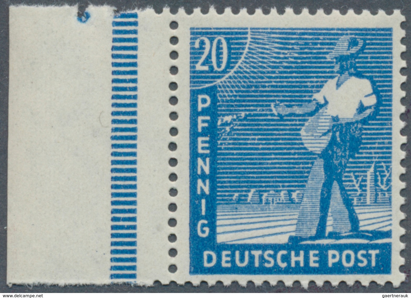 Alliierte Besetzung - Gemeinschaftsausgaben: 1947, Arbeiter 20 Pf. Graukobalt Bis Kobalt, 40 Stück P - Other & Unclassified