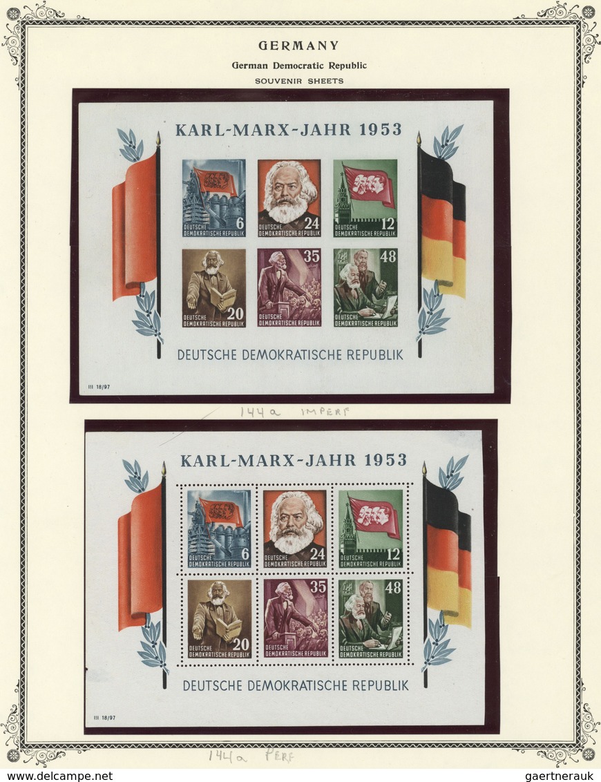 Sowjetische Zone und DDR: 1945/1961, Sammlung auf Vordrucken ab etwas SBZ/Lokalausgaben incl. einige