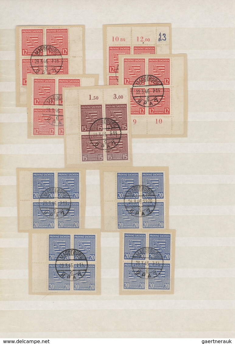 Sowjetische Zone - Provinz Sachsen: 1945, Freimarken Provinzwappen Geschnitten Und Gezähnt (MiNr. 66 - Other & Unclassified