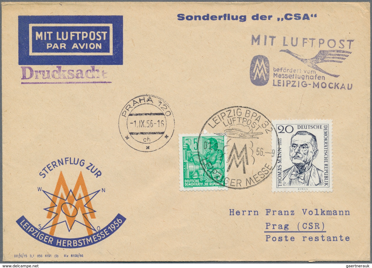 DDR: 1952/1990, reichhaltiger und vielseitiger Bestand von ca. 2.080 Briefen und Karten mit zahlreic