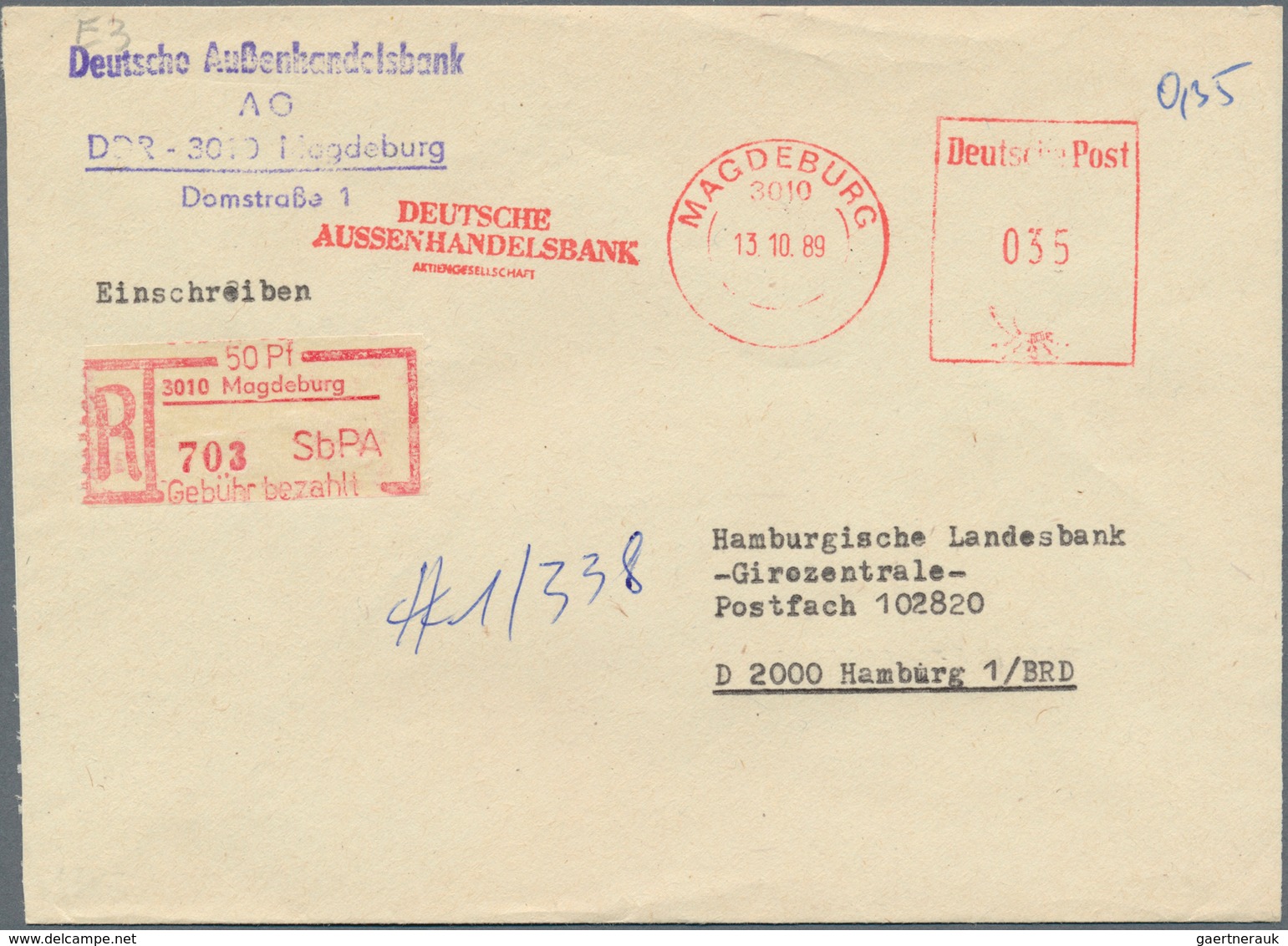 DDR: 1952/1990, reichhaltiger und vielseitiger Bestand von ca. 2.080 Briefen und Karten mit zahlreic