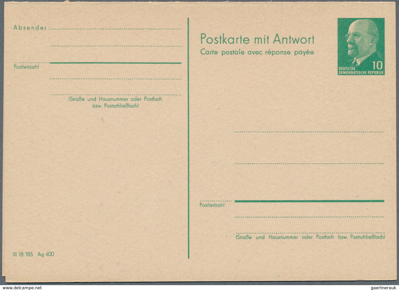 DDR - Ganzsachen: 1950/1990, saubere Sammlung von über 100 ungebrauchten Ganzsachen mit Karten und U