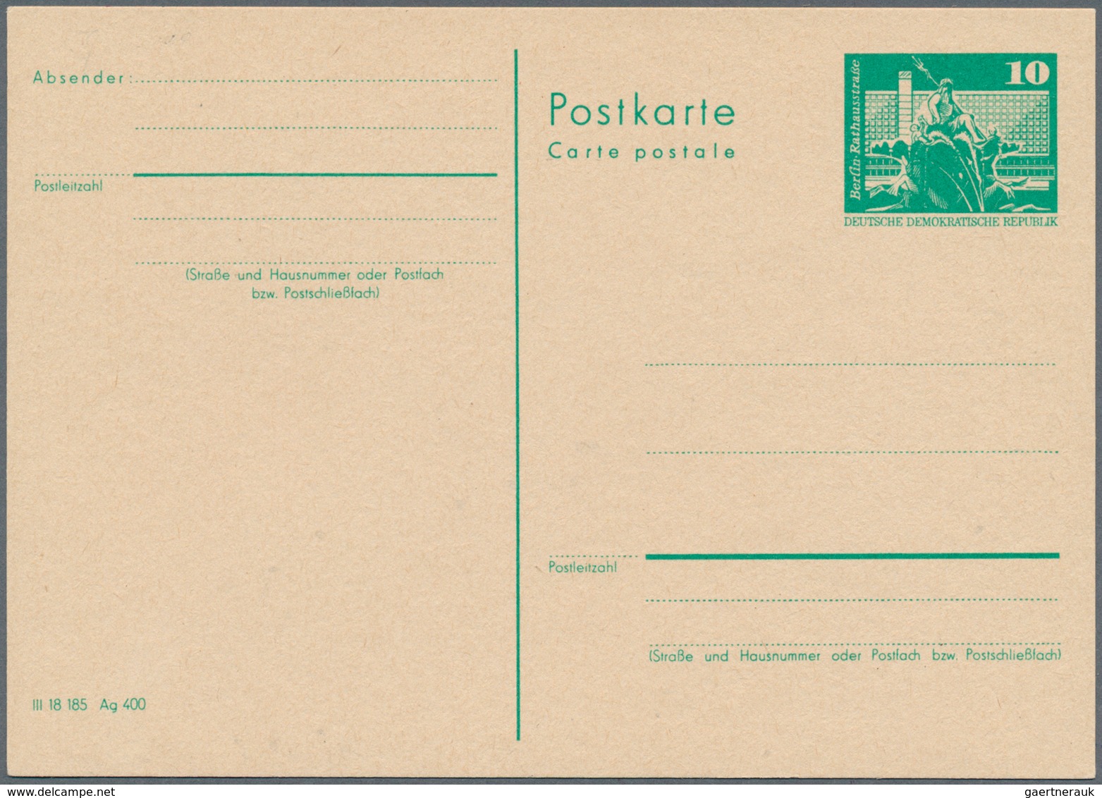DDR - Ganzsachen: 1950/1990, saubere Sammlung von über 100 ungebrauchten Ganzsachen mit Karten und U