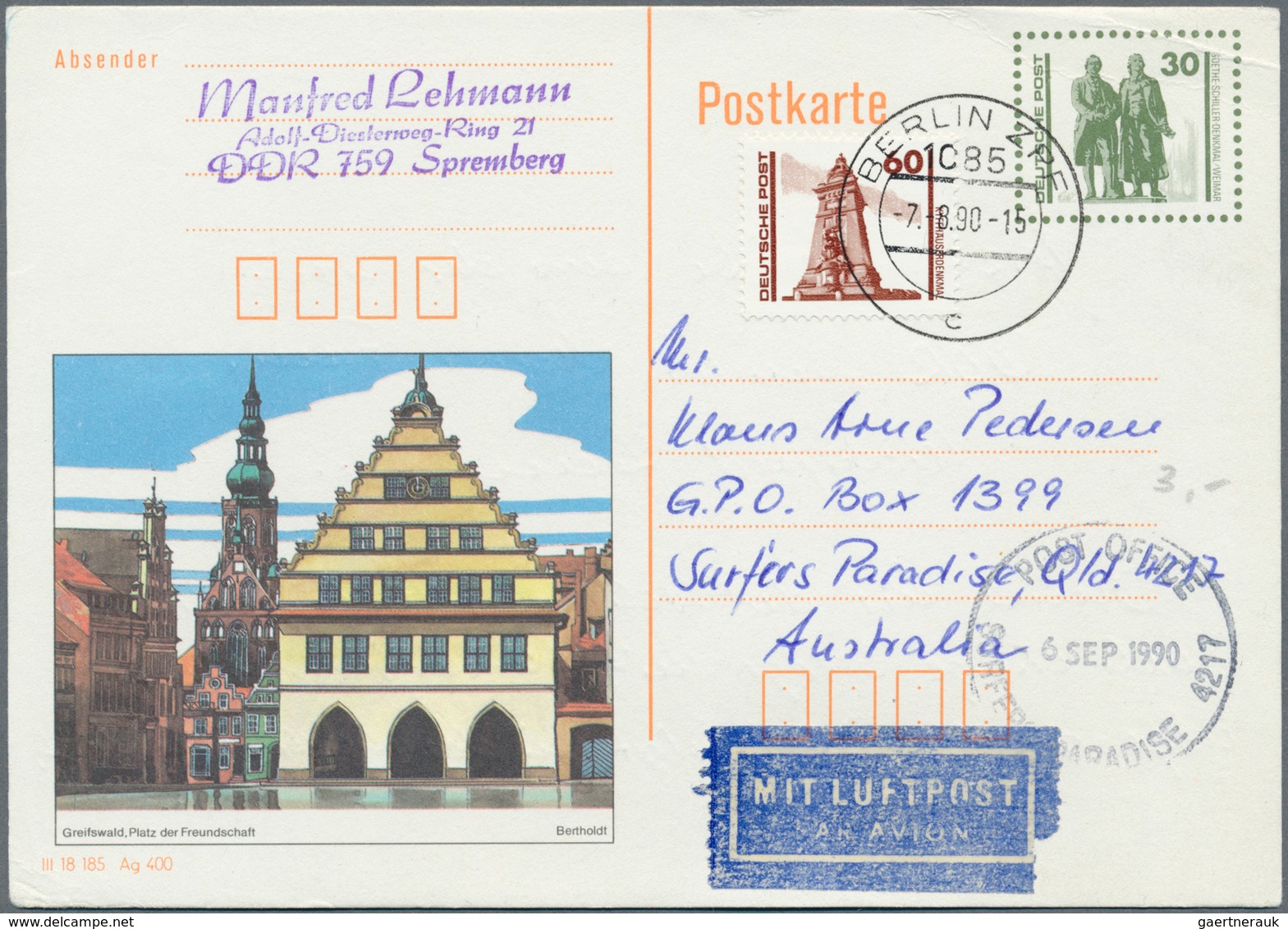 DDR - Ganzsachen: 1952/1991, Reichhaltiger Bestand Von über 1.500 Ganzsachen Ab Pieck Mit Karten Und - Other & Unclassified