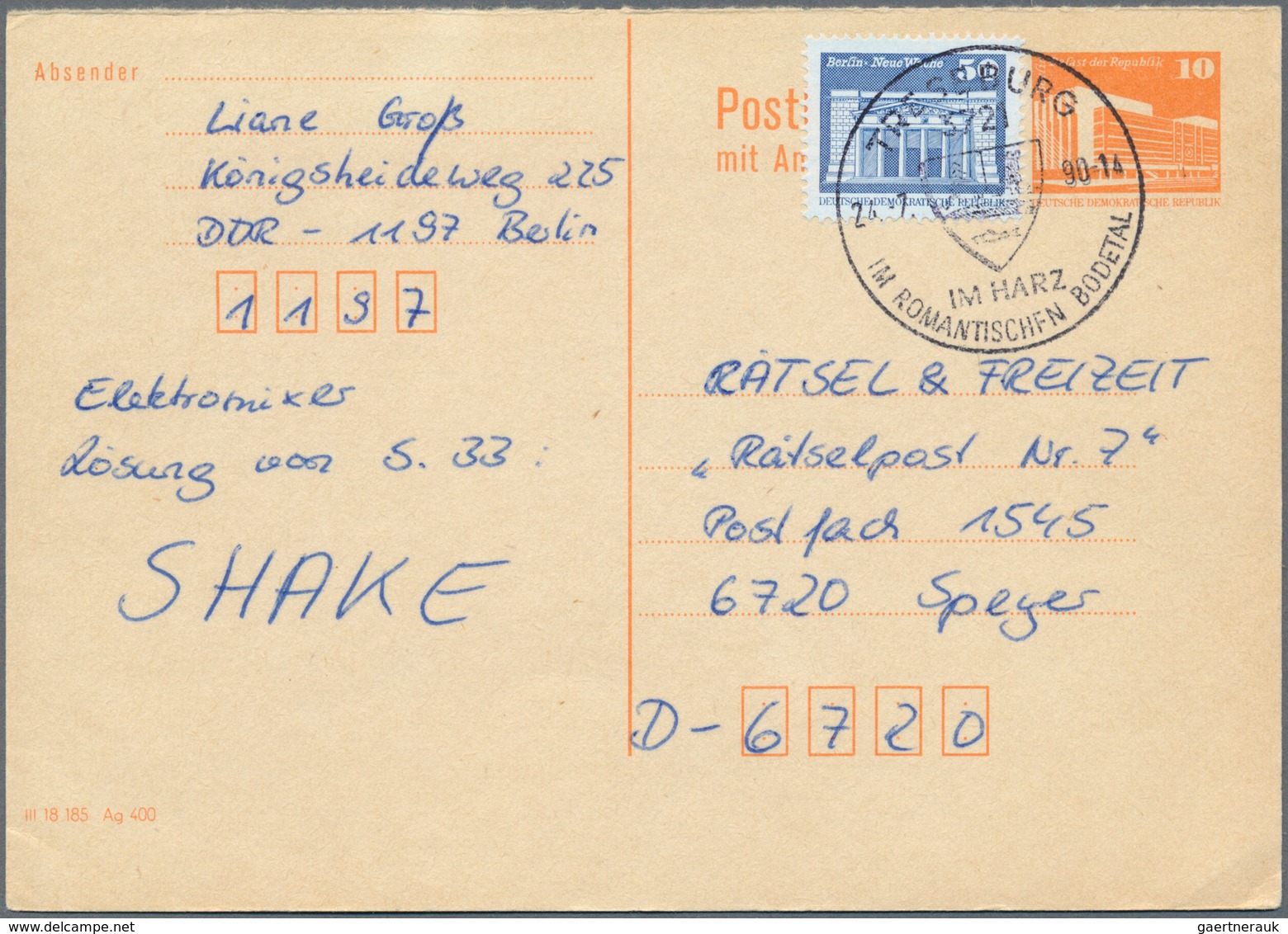 DDR - Ganzsachen: 1952/1991, reichhaltiger Bestand von über 1.500 Ganzsachen ab Pieck mit Karten und