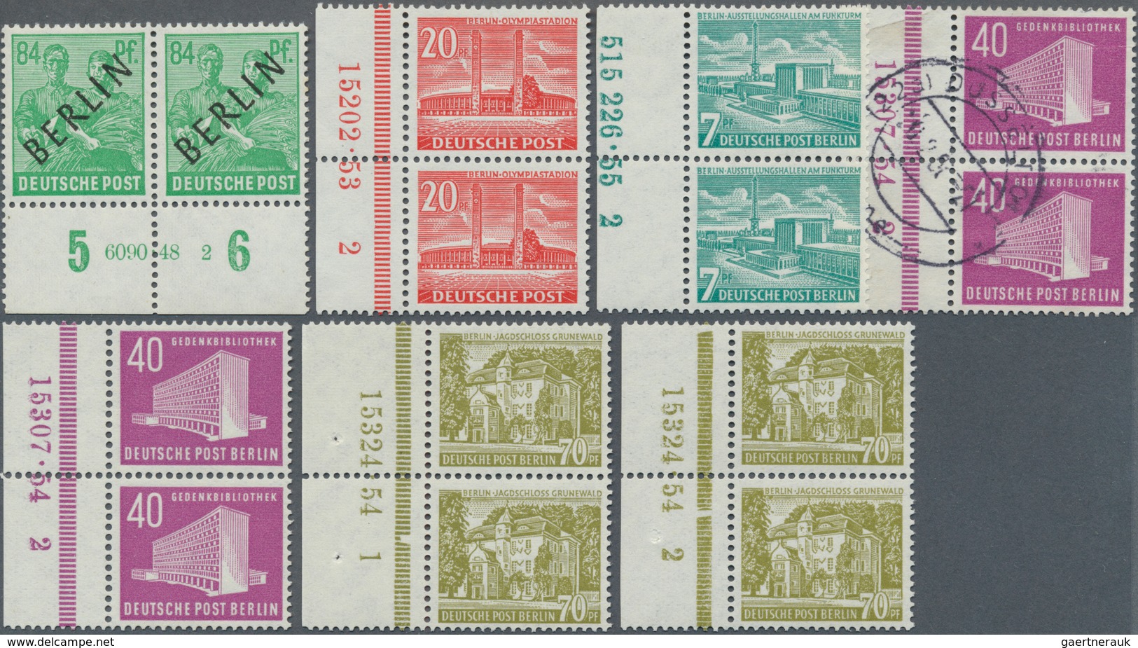 Bundesrepublik Und Berlin: 1948/1964, Spezialsammlung Hausauftragsnummern Mit Einer Vielzahl Verschi - Collections