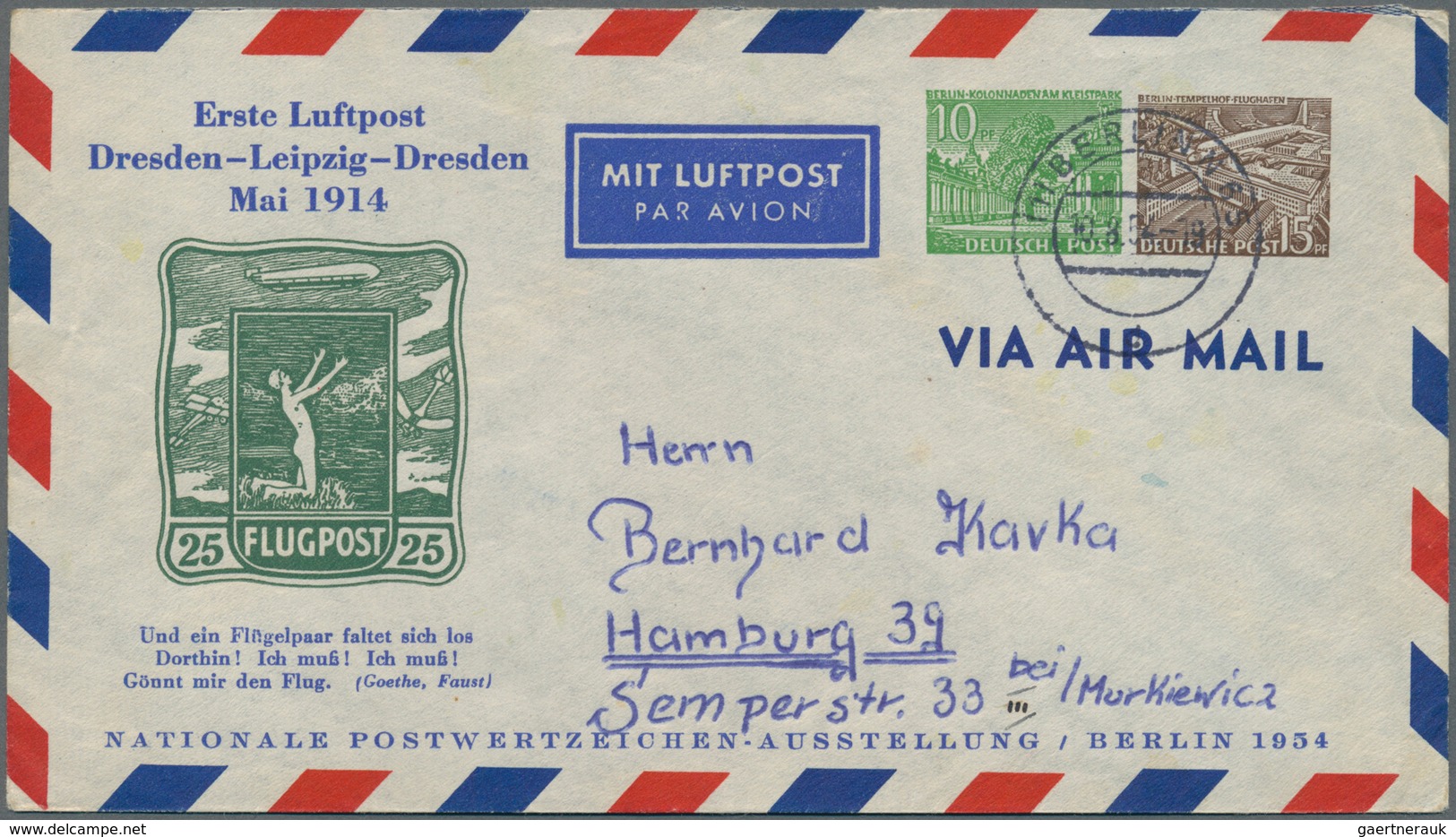 Berlin: 1946/1956, Lot Von 26 Briefen, Karten Und Ganzsachen, Dabei Bedarfspost Und Philatelistische - Oblitérés