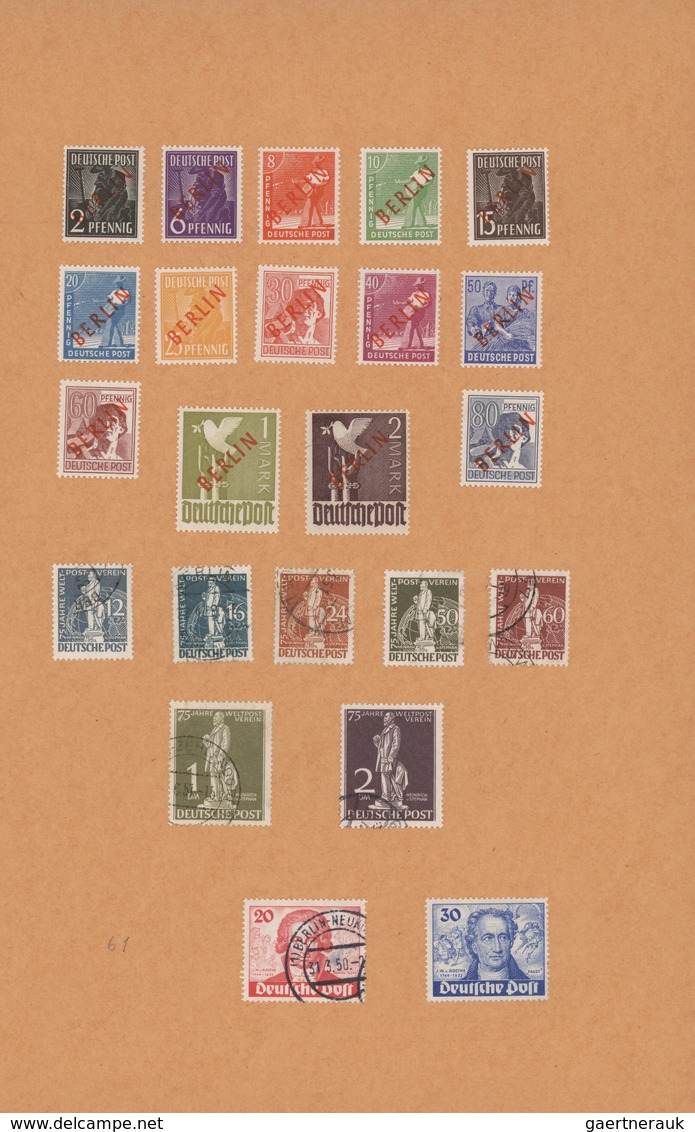 Berlin: 1948/1949, Saubere Partie Von Besseren Anfangswerten, Dabei Schwarz- Und Rotaufdruck Je Mit - Used Stamps