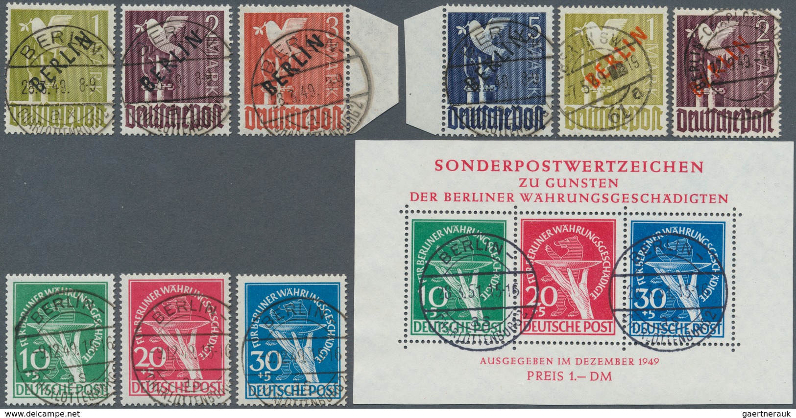 Berlin: 1948/1990, Saubere Gestempelte Qualitätssammlung, Wesentliche Aufdruckmarken Sowie U.a. Währ - Used Stamps