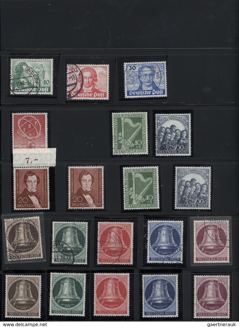 Berlin: 1949/1957, Postfrische Und Gestempelte Sammlungspartie Der Anfangsjahre Mit Besseren Ausgabe - Used Stamps