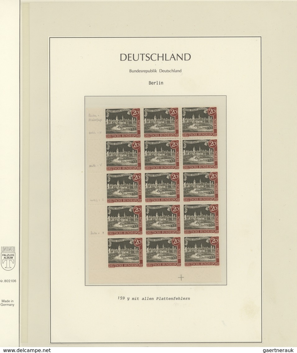 Berlin: 1949/85 Ca., ABARTEN-Sammlung Mit Vielen Doppeldrucken (teils Geprüft) Und Verzähnungen, Abe - Oblitérés