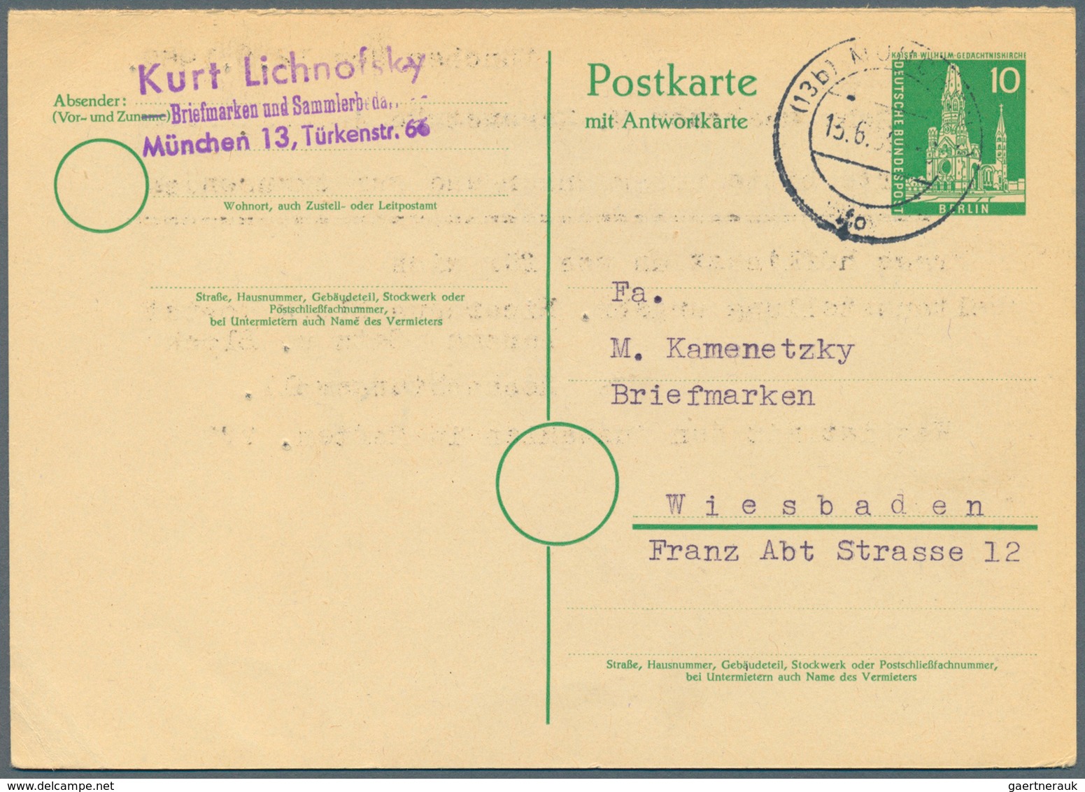 Berlin - Ganzsachen: 1948/1959. Sammlung Von 33 Postkarten Und Luftpostfaltbriefen, Gebraucht Oder U - Autres & Non Classés