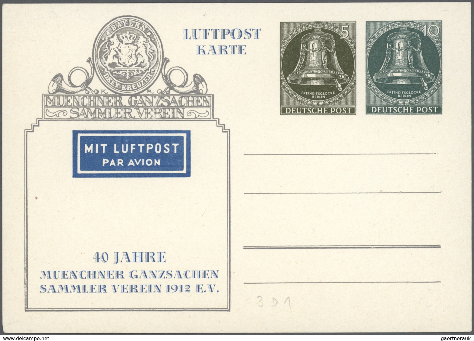 Berlin - Ganzsachen: Ab 1949, Partie Von Ca. 200 Ganzsachenkarten/-umschlägen Ab Währungsgeschädigte - Autres & Non Classés