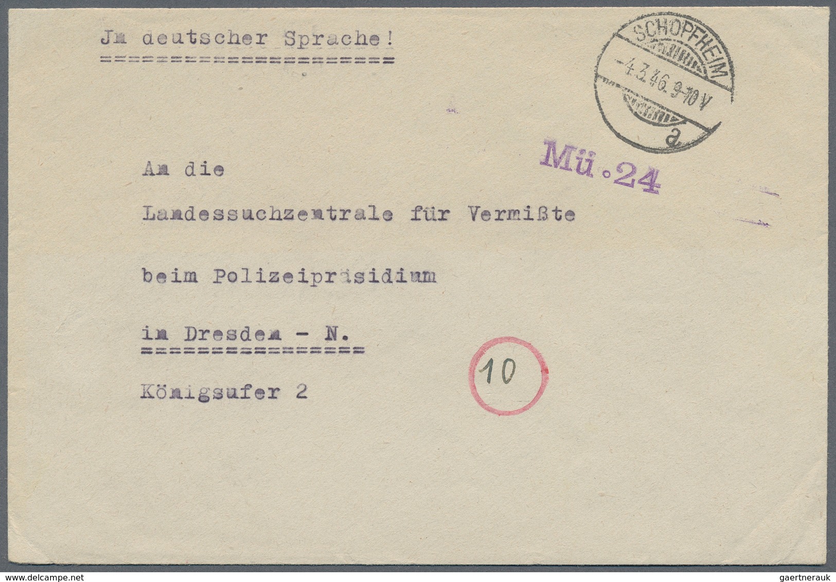 Französische Zone: 1945/1947, Interessante Sammlung Barfrankaturen Und Aufbrauchs-Ganzsachenkarten M - Autres & Non Classés