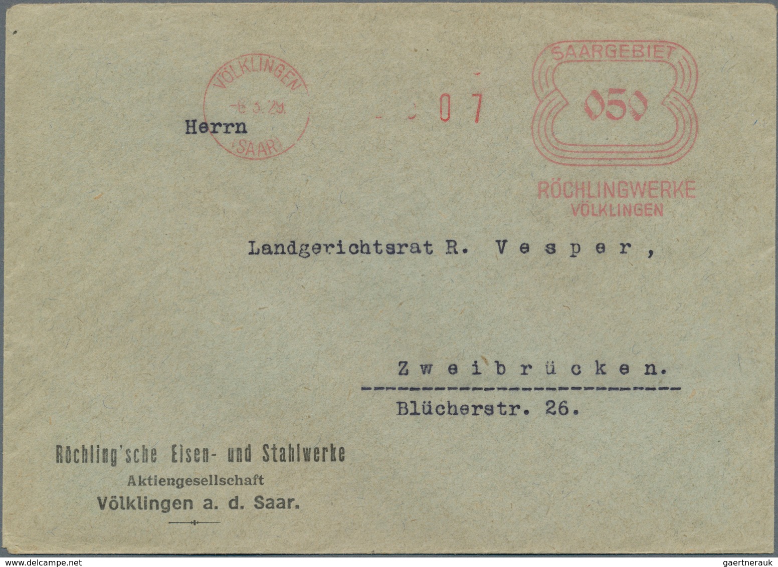 Saarland Und OPD Saarbrücken: 1920-1956, Nette Partie Mit über 100 Briefen Und Belegen, Dabei Ganzsa - Sonstige & Ohne Zuordnung