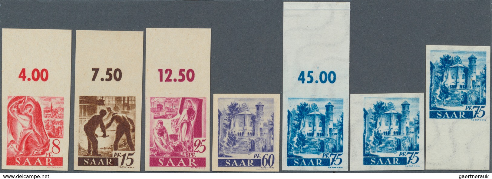 Saarland Und OPD Saarbrücken: 1947/1959, Postfrische Sammlung In Hauptnummern Komplett Einschließlic - Autres & Non Classés