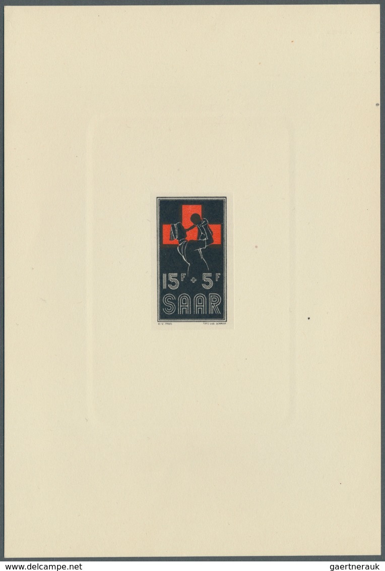 Saarland (1947/56): 1950/1955, Lot Von Sechs Ministerblocks: MiNr. 292 (Auflage 130 Stück), 304 (Auf - Gebraucht