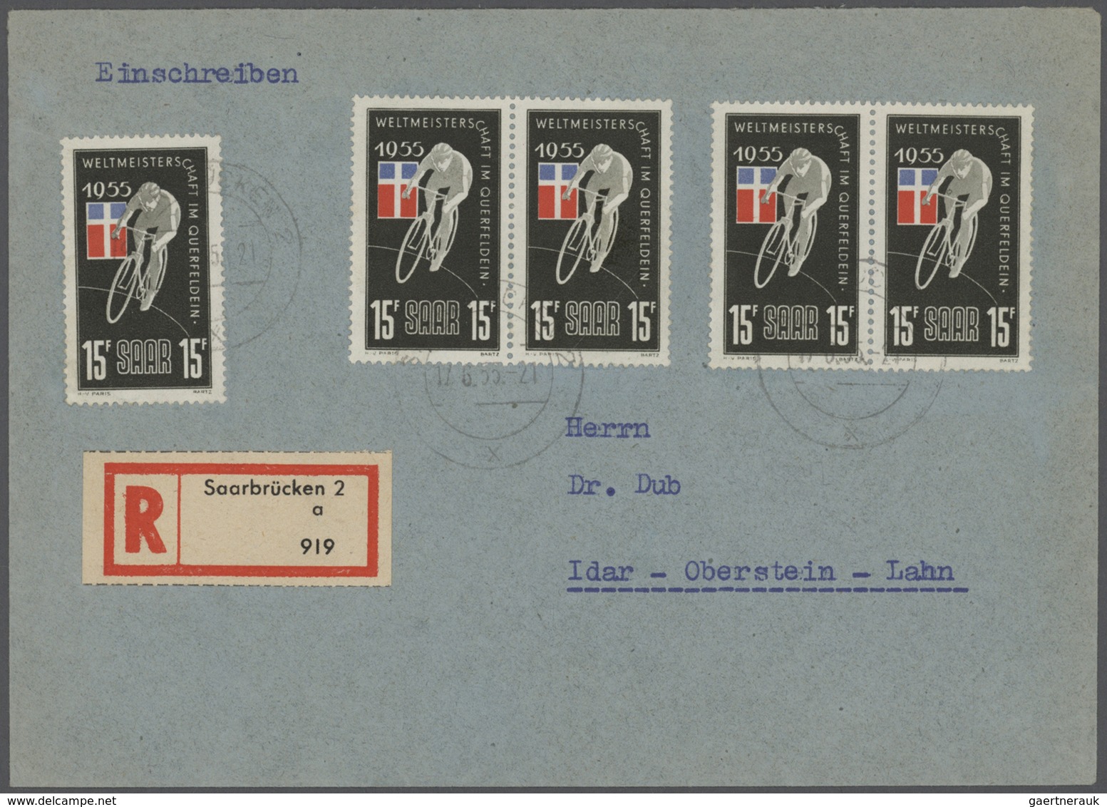 Saarland (1947/56): 1952 - 1956, Bestand Von 140 Karten Und Briefen, Dabei Interessante Frankaturen, - Used Stamps