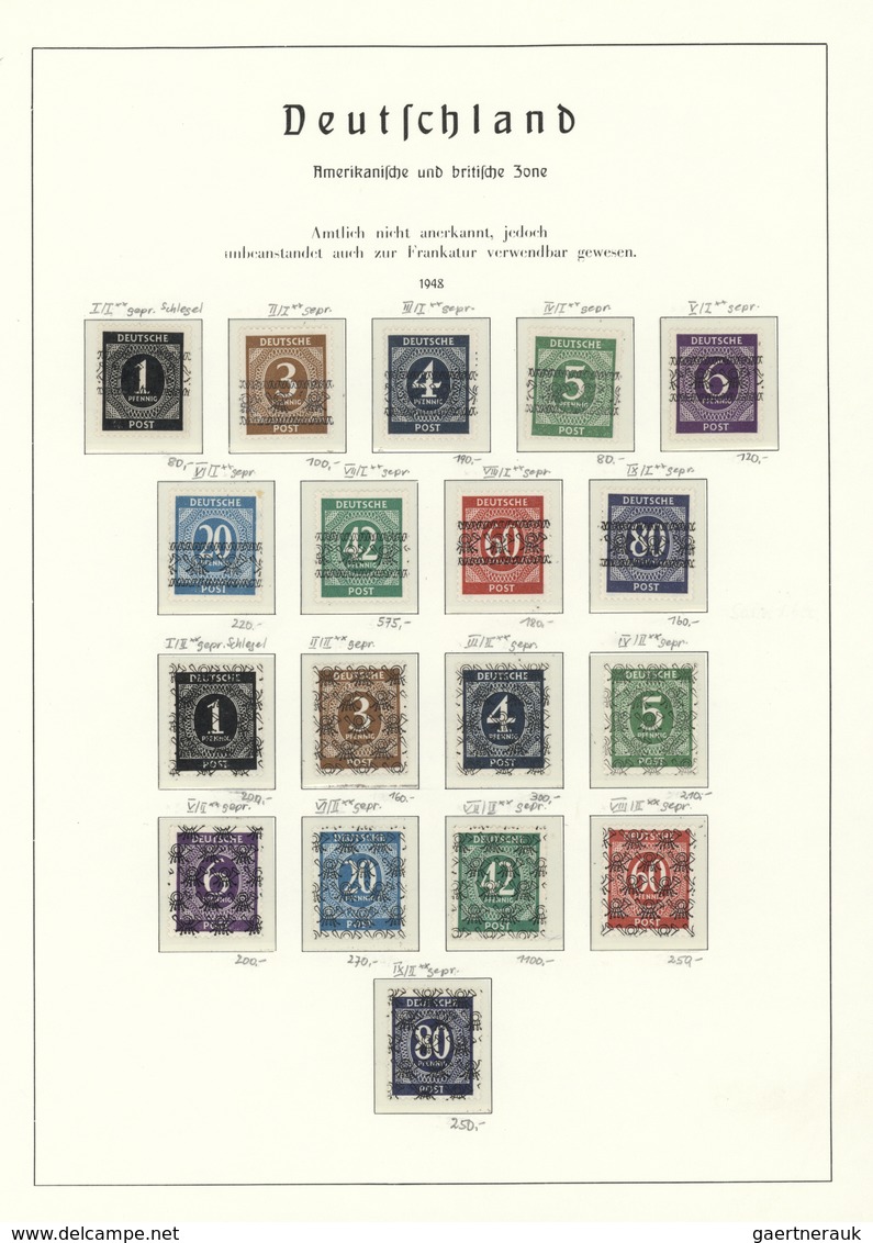Bizone: 1945-1949, Gemeinschaftsausgaben Und Bi-Zone, Nach Vordruck Komplette Zumeist Postfrische Sa - Sonstige & Ohne Zuordnung