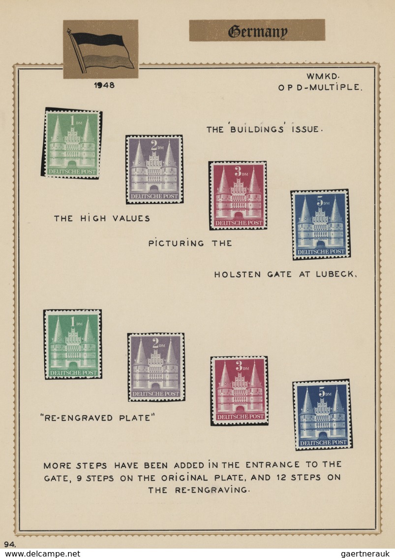 Bizone: 1946/1949, All.Bes. Und Hauptwert Bizone, Saubere Ungebrauchte Sammlung Auf Selbstgestaltene - Autres & Non Classés