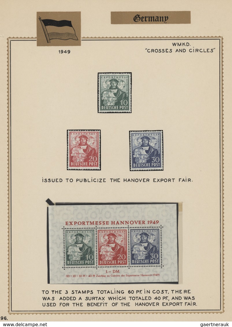 Bizone: 1946/1949, All.Bes. Und Hauptwert Bizone, Saubere Ungebrauchte Sammlung Auf Selbstgestaltene - Autres & Non Classés